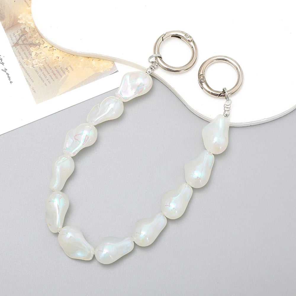 Iridescent Pearl Bag Extender - Elegant Handbag Strap Extender