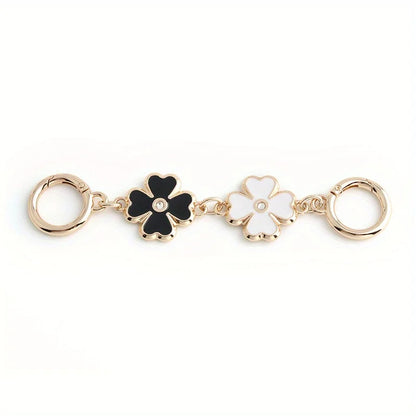 Floral Bag Extender - Gold with Black and White Accents