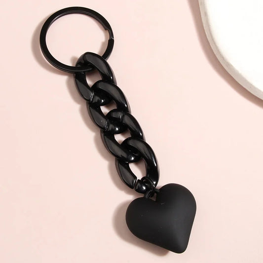 Chunky Chain Heart Bag Charm