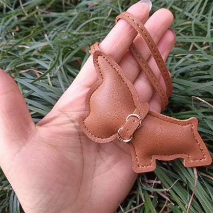 Adorable Vegan Leather French Bulldog Bag Charm